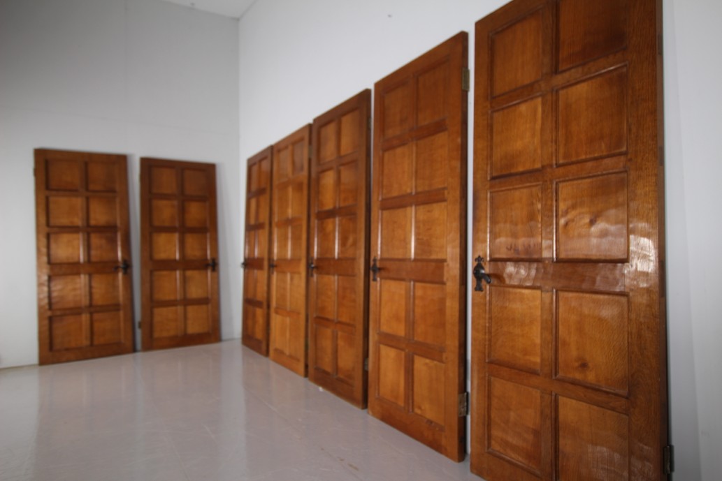 Rare 1940’s Mouseman Solid Oak Adzed Door with Mouse - 7 Available - Image 10