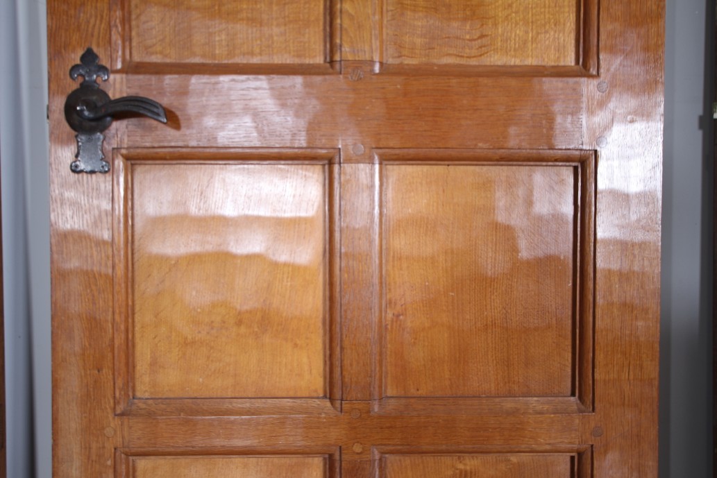 Rare 1940’s Mouseman Solid Oak Adzed Door with Mouse - 7 Available - Image 15