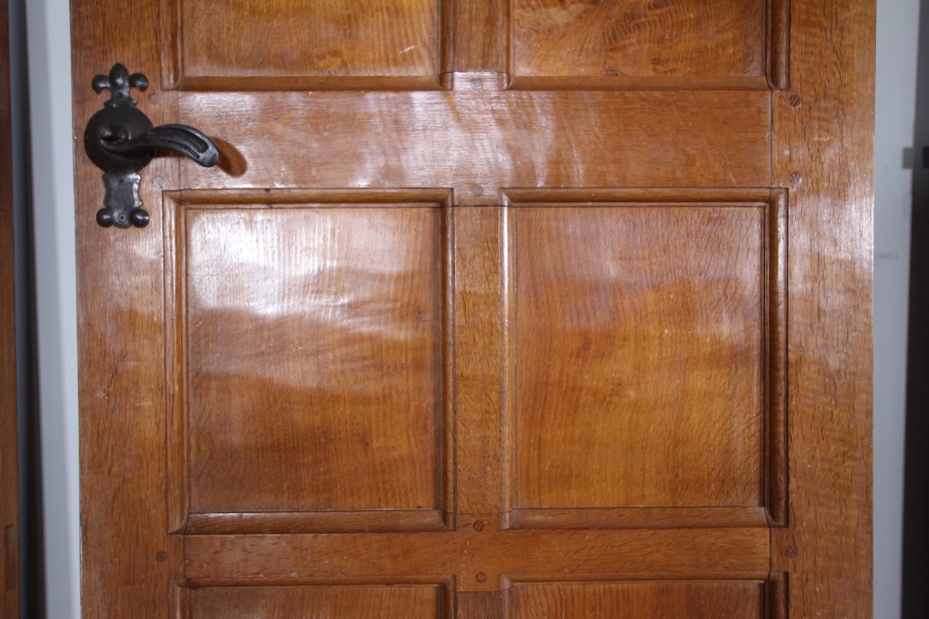 Rare 1940’s Mouseman Solid Oak Adzed Door with Mouse - 7 Available - Image 16