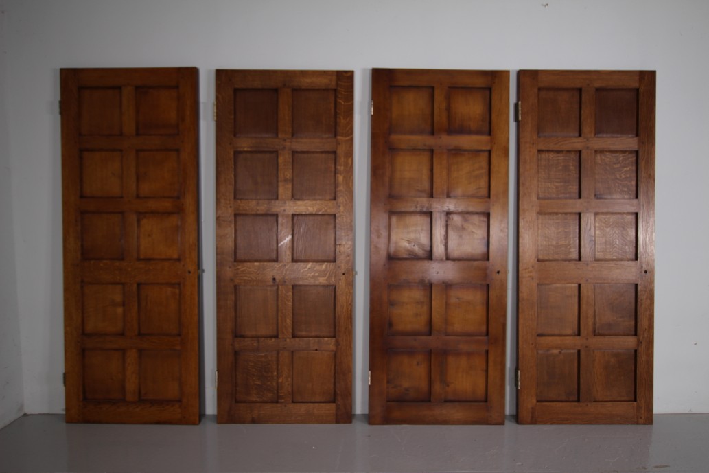 Rare 1940’s Mouseman Solid Oak Adzed Door with Mouse - 7 Available - Image 4