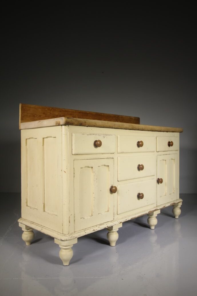 Lovely English 19th Century Antique Sycamore Dresser Base