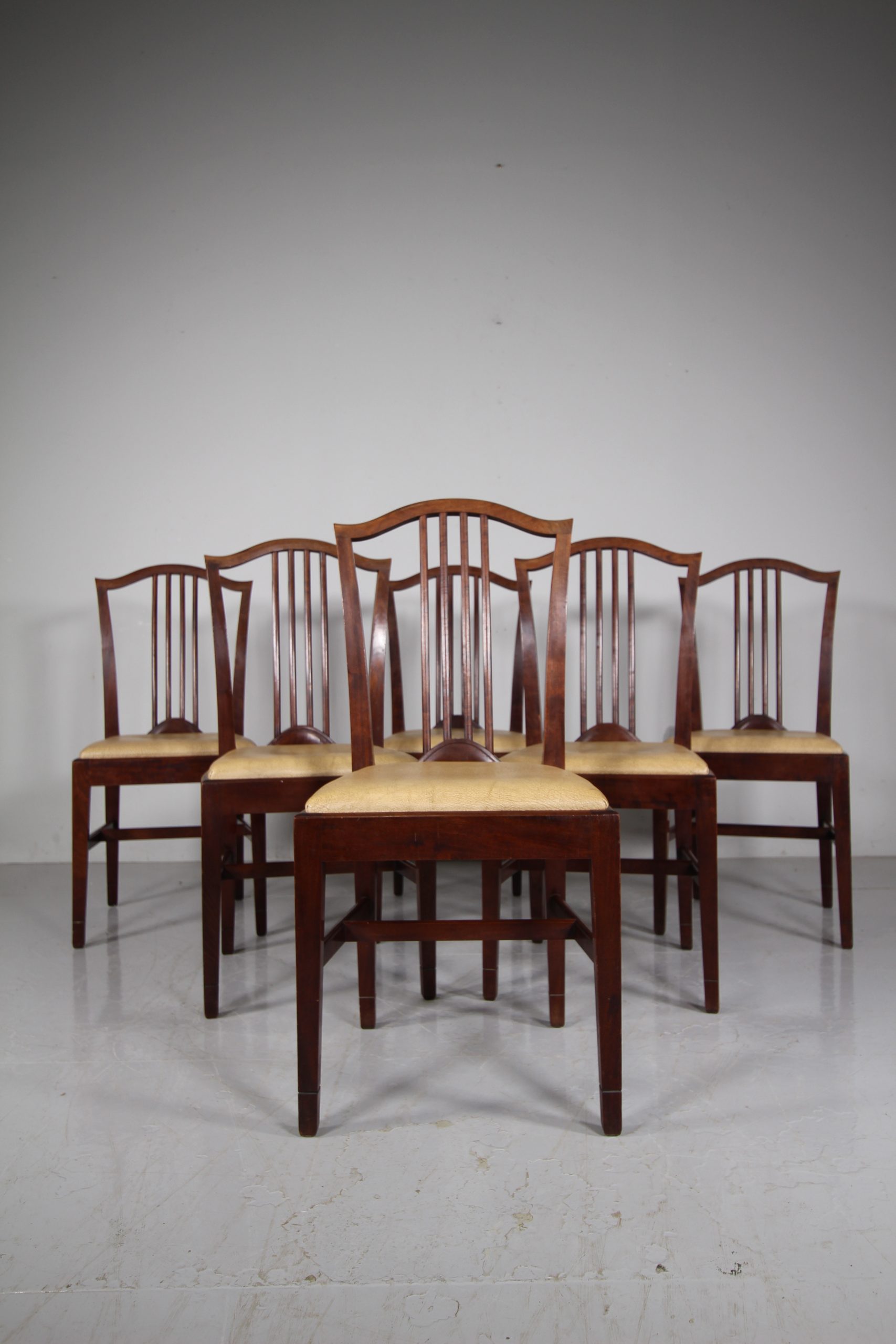 Rare 1950’s Cuban Mahogany Set of Six Dining Chairs by Judith E Hughes