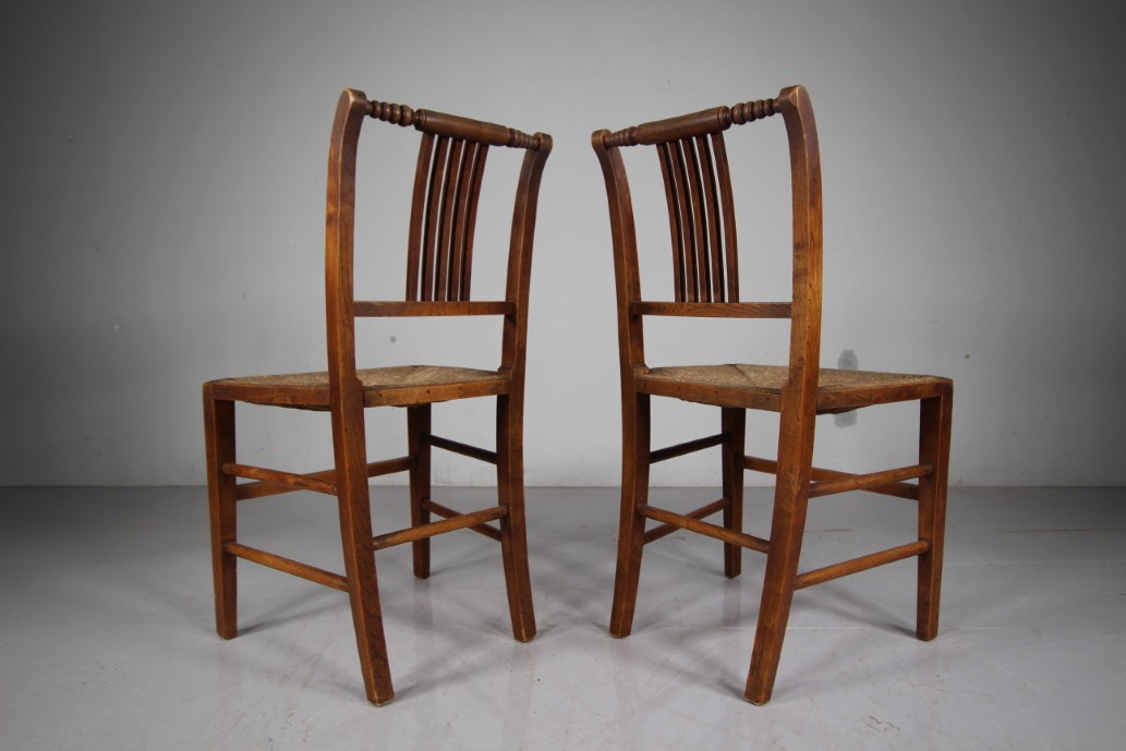 Set of Six Early 19th Century Antique Elm Country Dining Chairs - Image 5