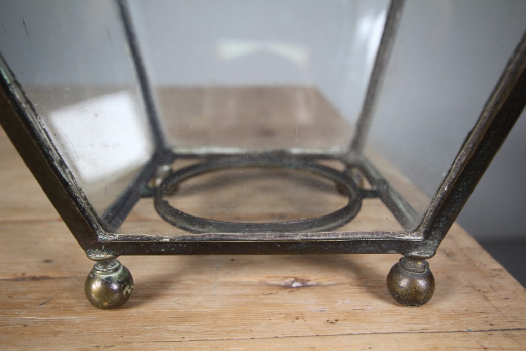 English 18th Century Antique Bronze Lantern with Gilt Bronze Mounts - Image 7