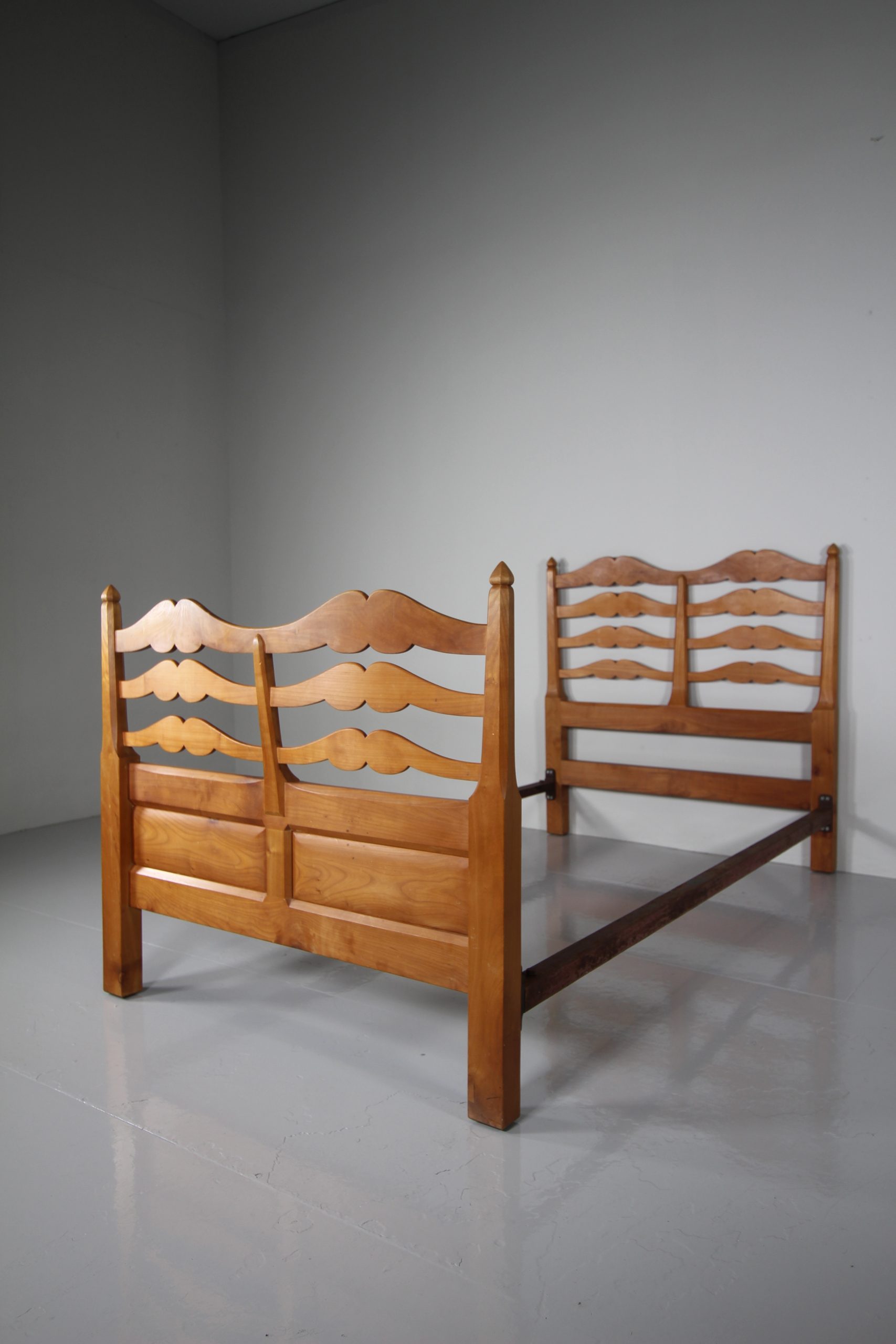 Extremely Rare Oliver Morel 1950’s Fruitwood Single Bed