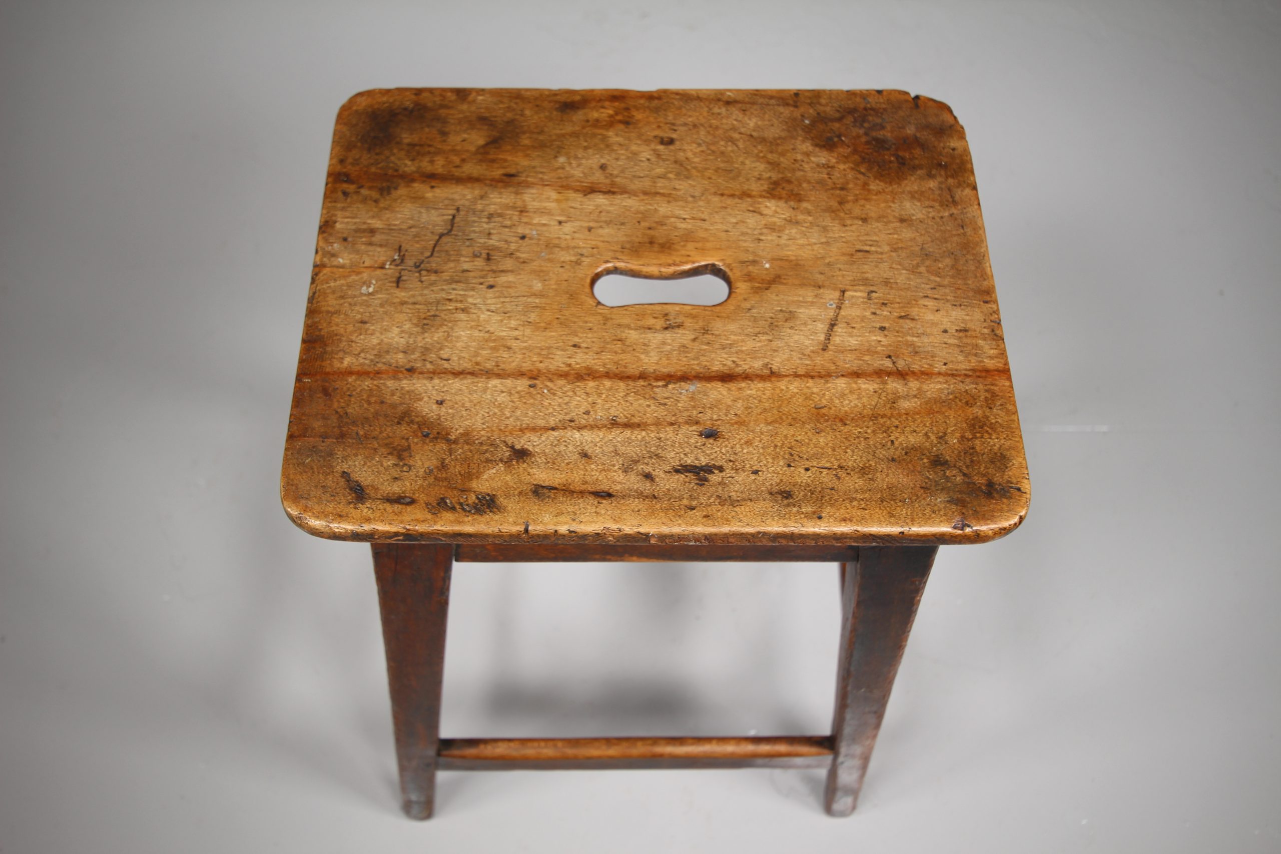 English Georgian Antique Tall Stool - Image 5