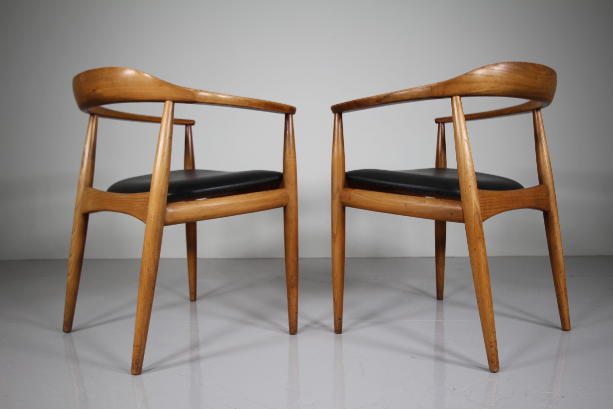 Pair 1950's Ash Armchairs by Arne Wahl Iverson for Eilersen