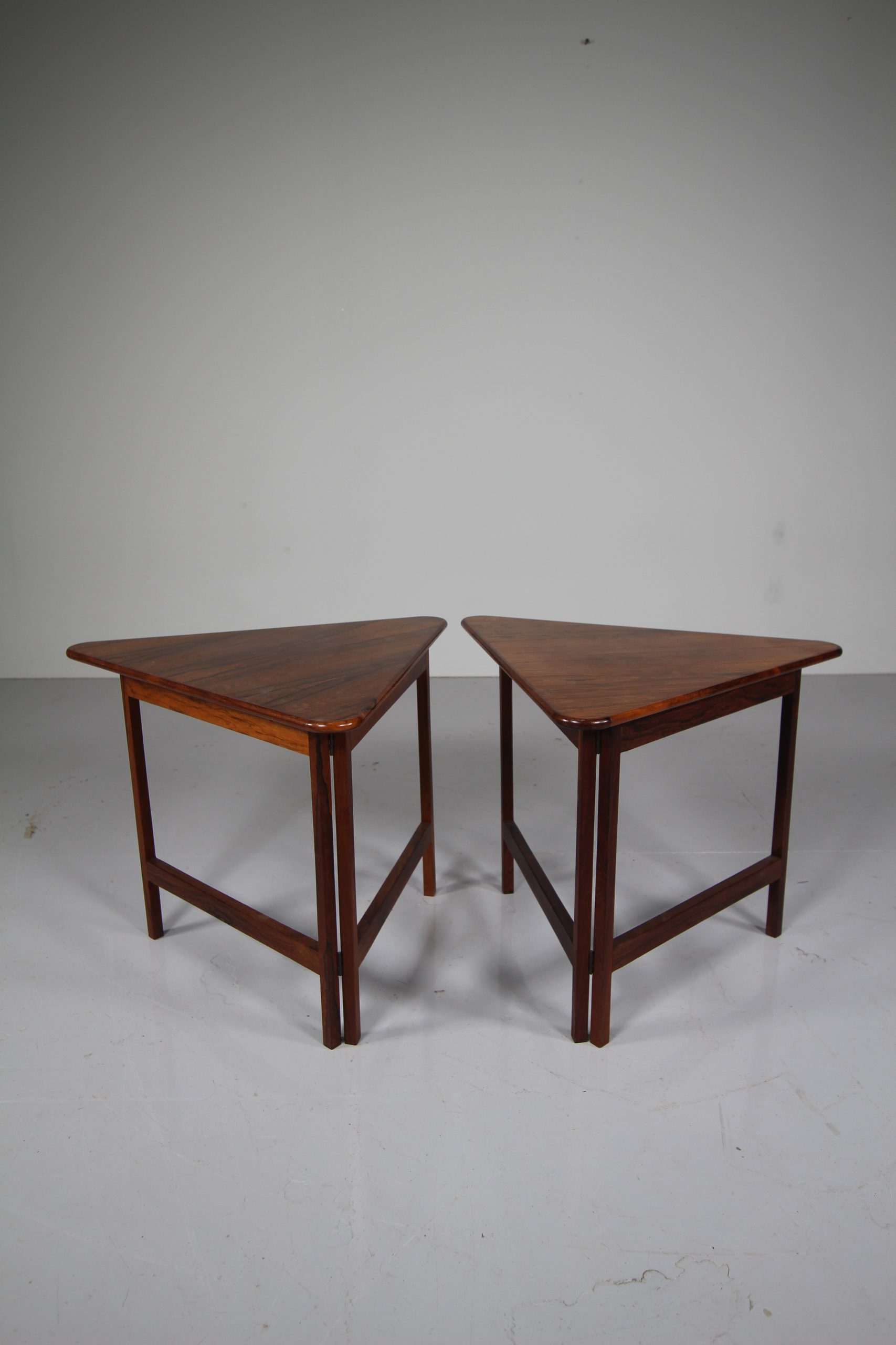 Pair of 1950’s Rosewood Fold Away Tables by Illum Wikkelso