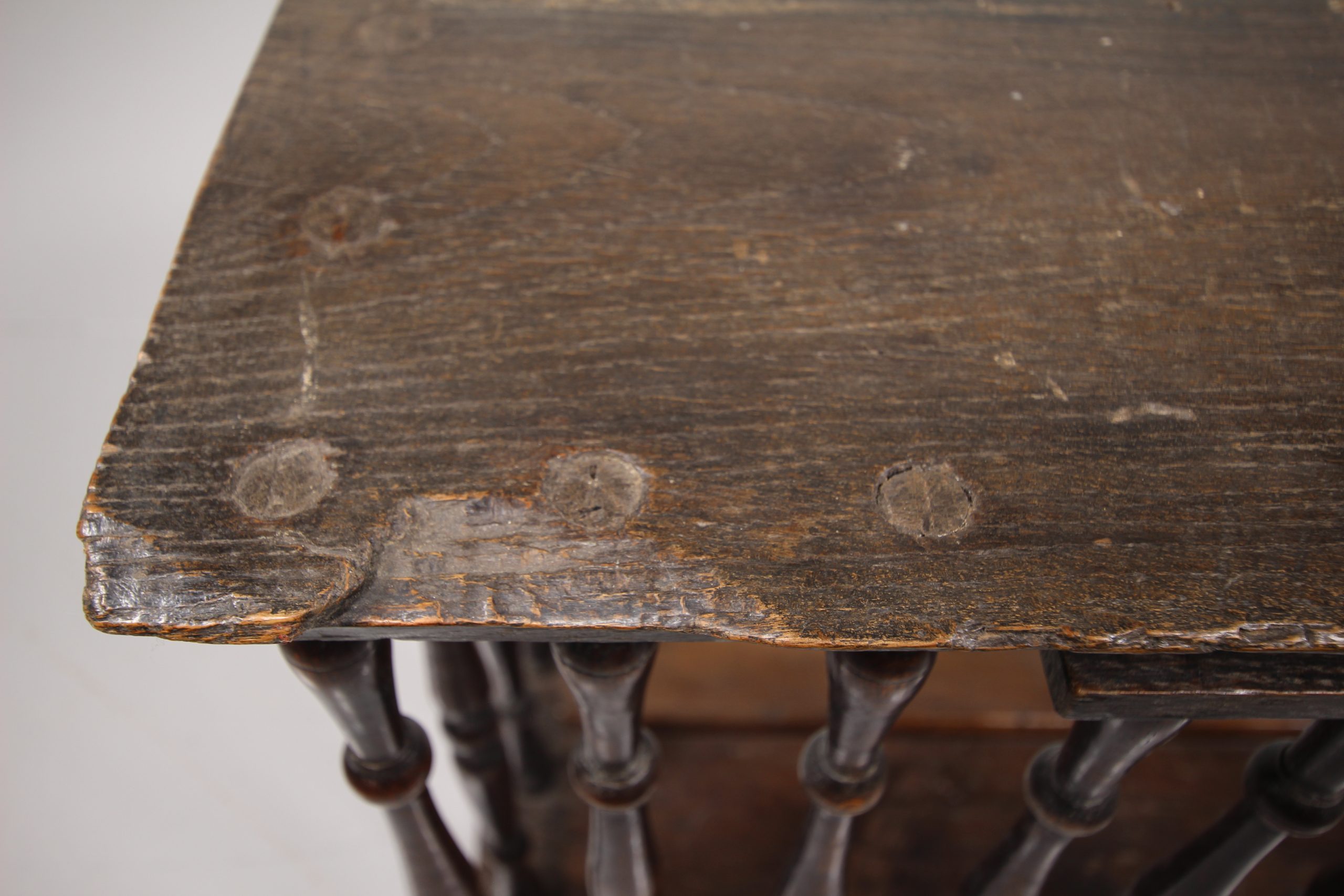 Rare English 17th Century Period Oak Antique Livery Cupboard - Image 3