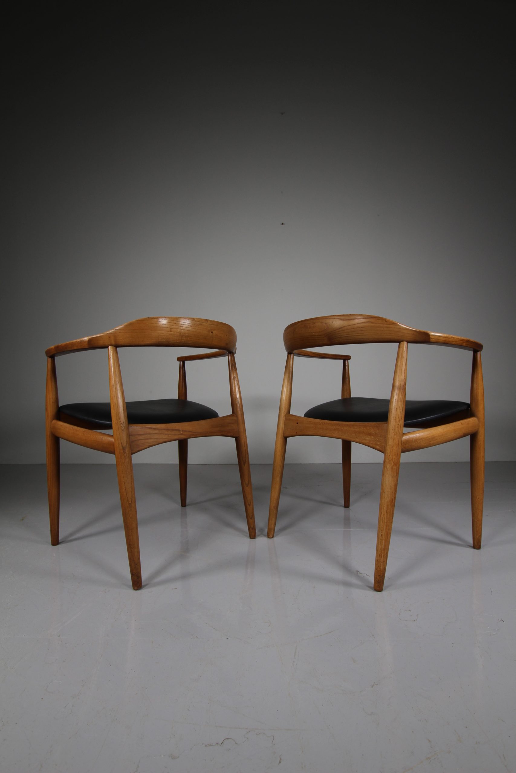 Pair 1950’s Ash Armchairs by Arne Wahl Iverson for Eilersen