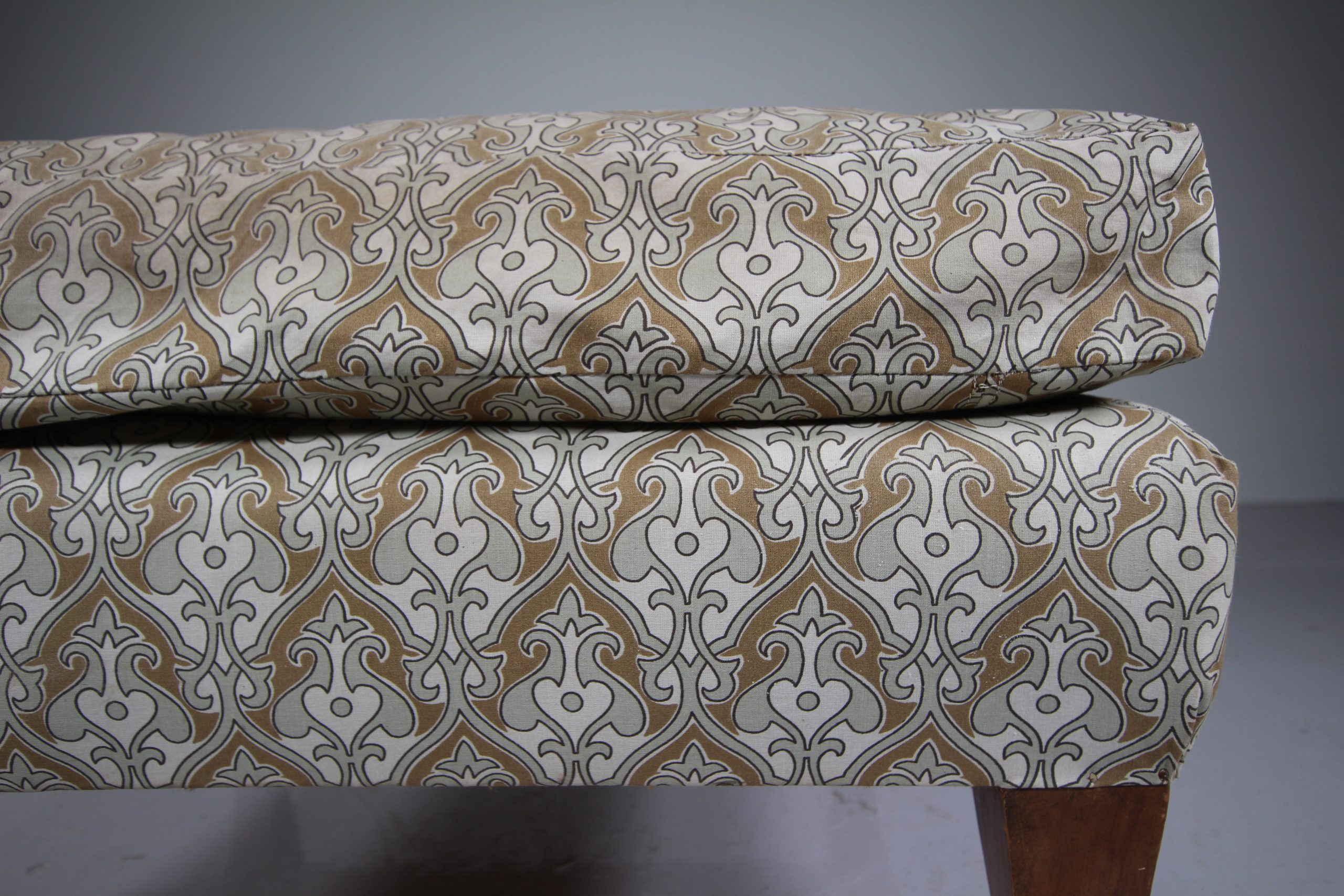 Large 19th Century Antique Howard Type Upholstered Footstool