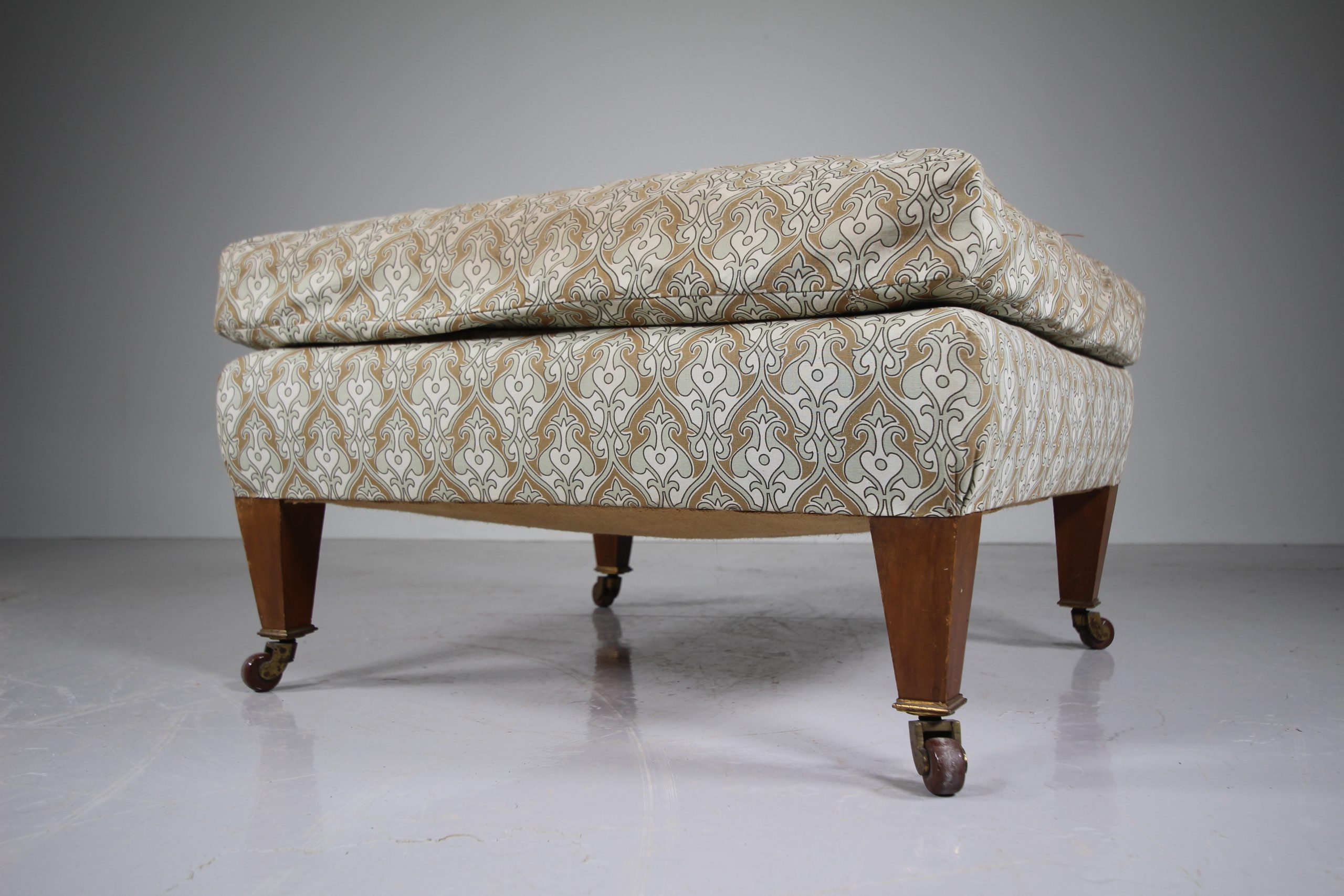 Large 19th Century Antique Howard Type Upholstered Footstool - Image 6