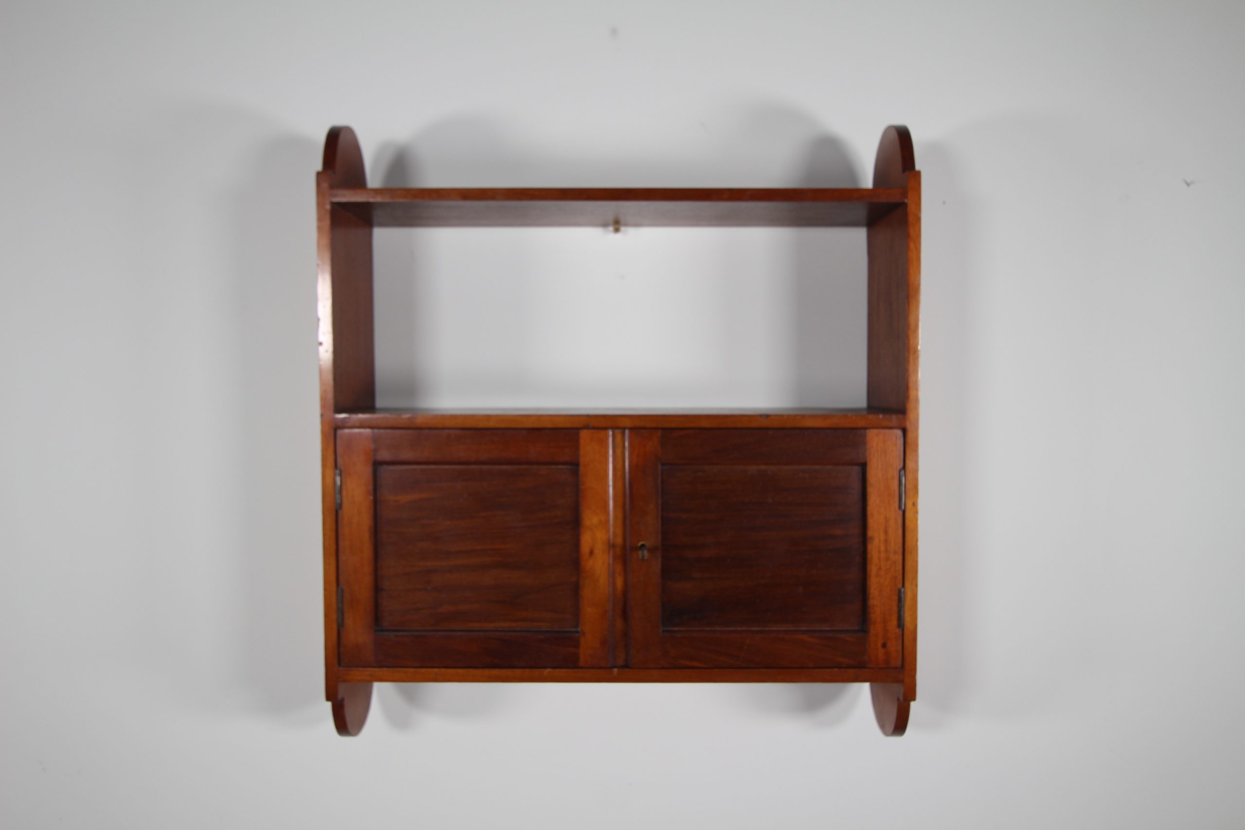 Rare Heals Antique Walnut Wall Cabinet - Image 5