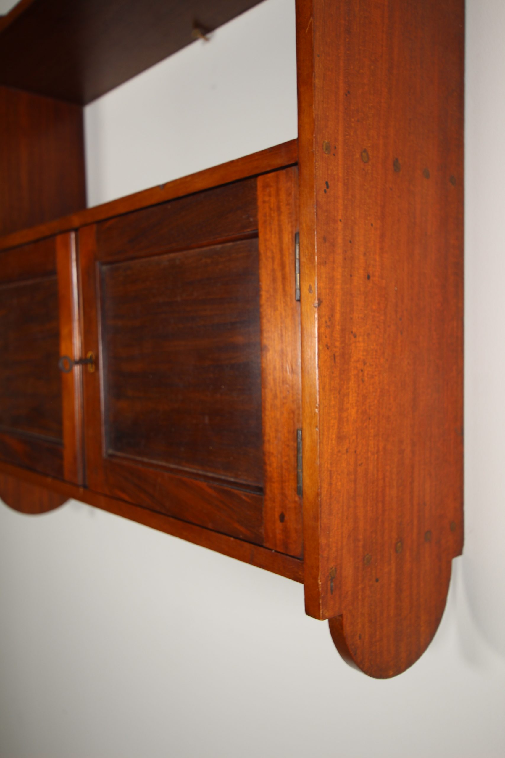 Rare Heals Antique Walnut Wall Cabinet - Image 7
