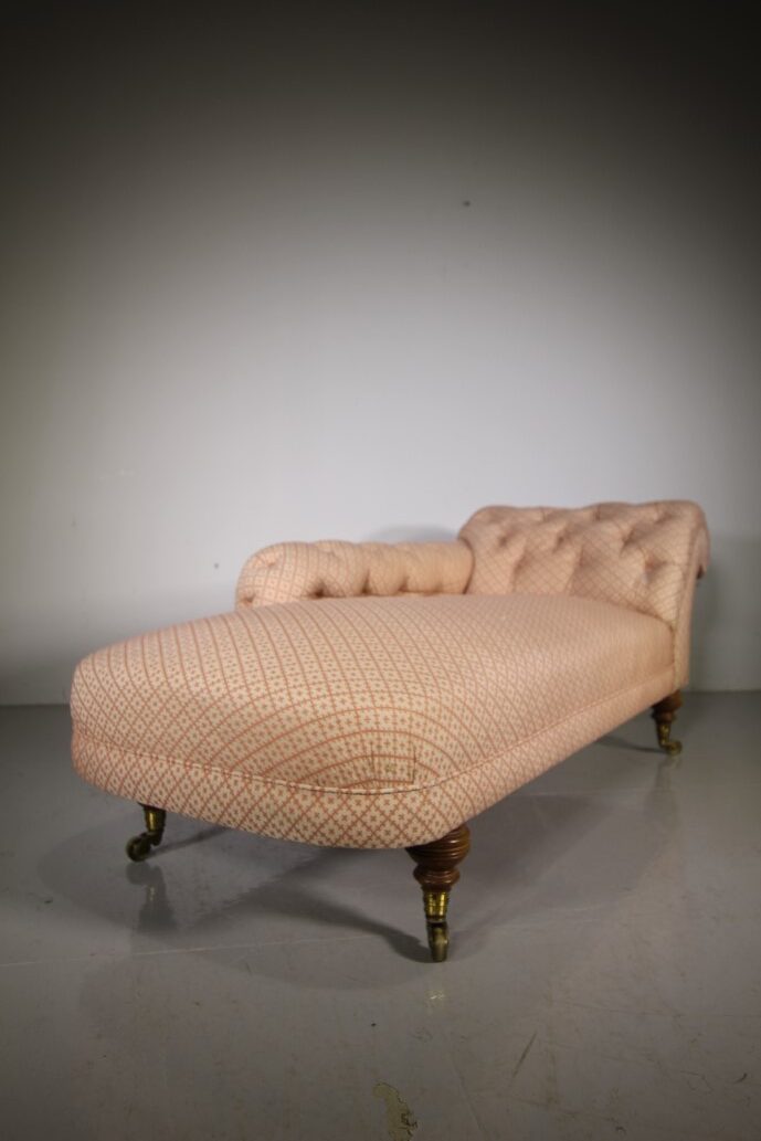 Original Antique Chaise Longue by Howard & Sons – Stamped
