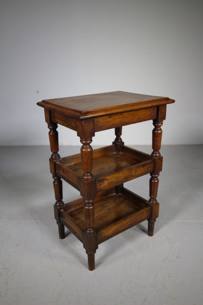 English 19th Century Antique Walnut Stand Table