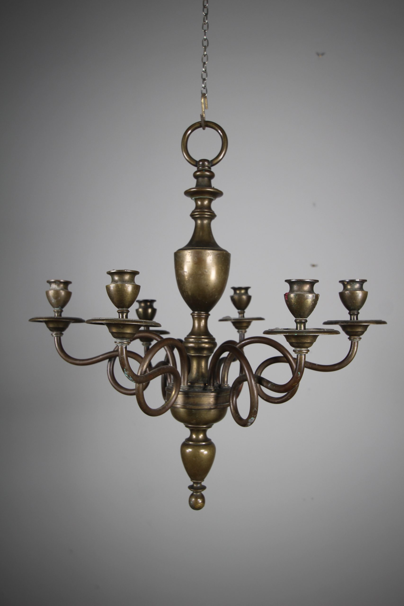 Heavy Quality 19th Century Bronze Antique Chandelier